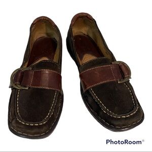 BORN Brown Leather Loafers
